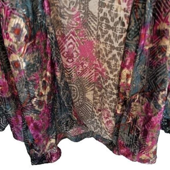 Anthropologie Velvet Burnout Kimono Whimsigoth Fairy Grunge Size XS/S Indie Boho - Picture 4 of 9